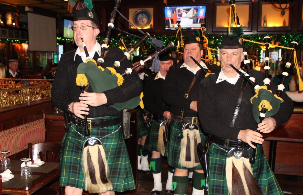 Bagpipers at the Rambling House Pub in the Bronx, New York City