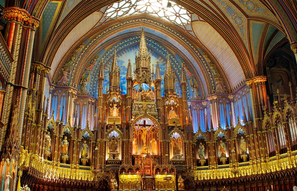 One-day tour of Montréal: Basilique Notre-Dame de Montréal